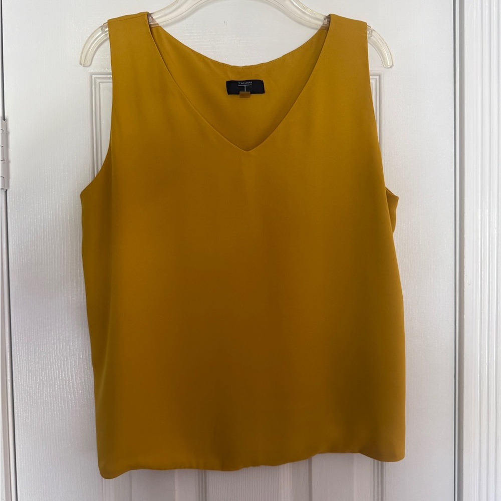 Tahari Mustard Sleeveless Tank Top